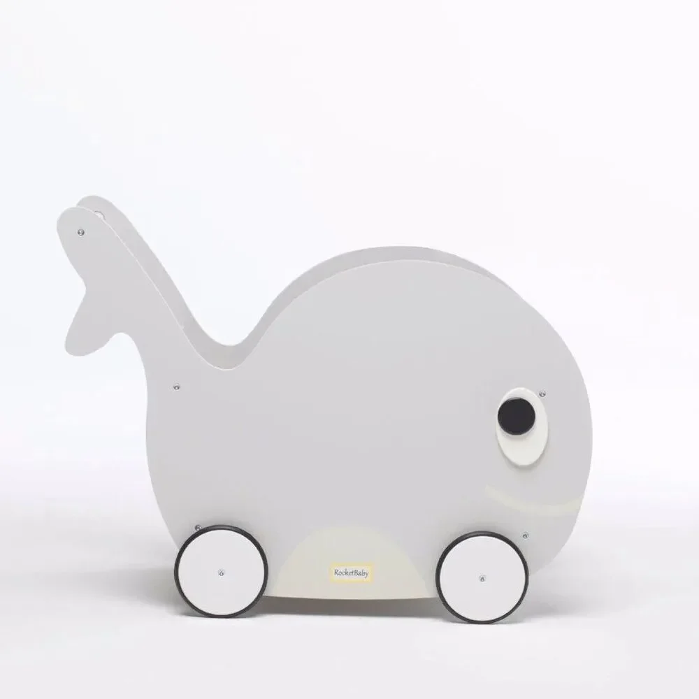RocketBaby Push Toy and Toy Storage Toddler Whale